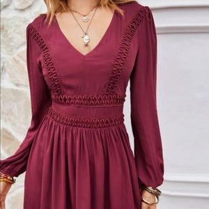 Bohemia Crush Maroon Dress